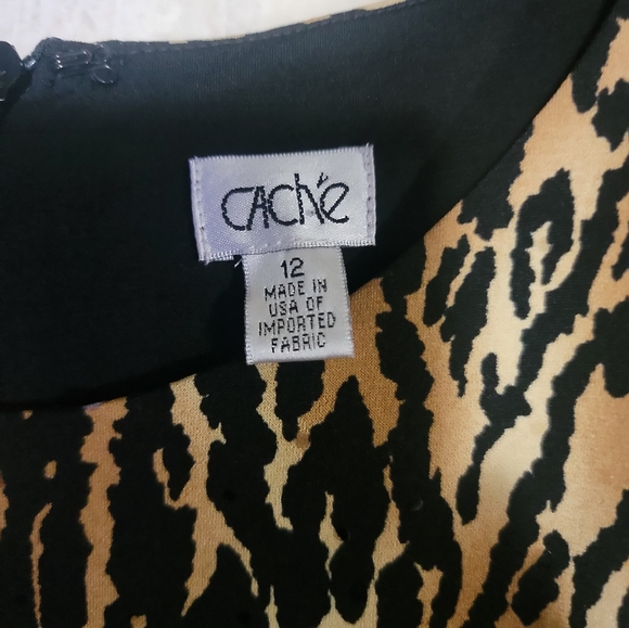 Cache mini leopard print dress Size 12 - Picture 5 of 8